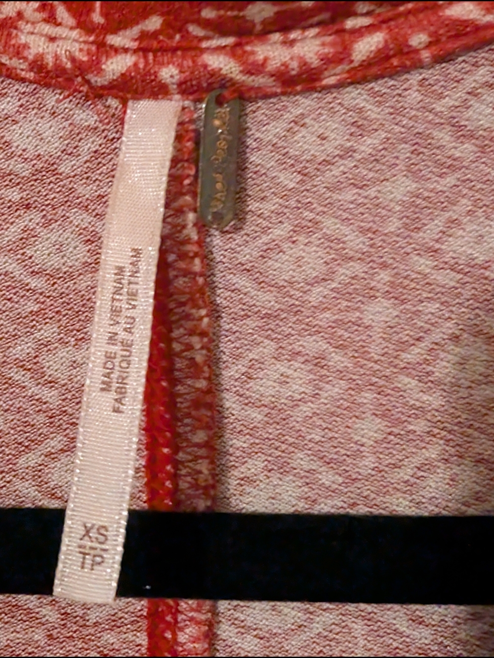Free People Shayla Mini Dress Red Micro-Print Button Mini Dress - Picture 11 of 13